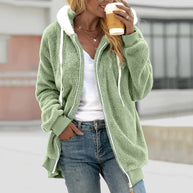WW Fleece cardigan | Kuscheliger Kapuzenjacke für Frauen