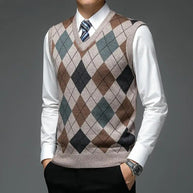 WW | Strickweste mit Argyle-Muster
