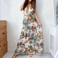 WW | Langes Maxi Sommerkleid Mit Blumendruck