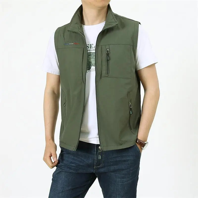 W&W Mode | Stilvolle Leichte Zwischenjacke Als Weste Für Herren Mit Kragen