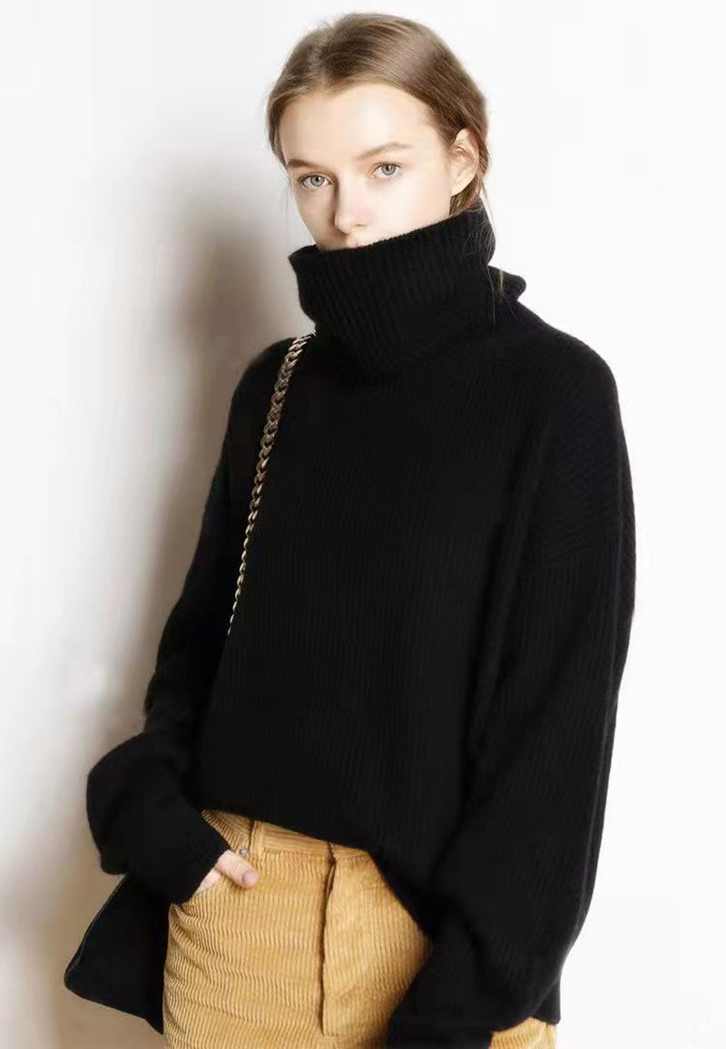 WW - Lockere Und Lässige Rollkragenpullover