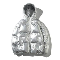 WW | Winddichte Metallische Winter-Pufferjacke