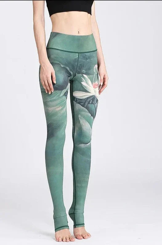 Wolff | Leggings mit Blumenmuster