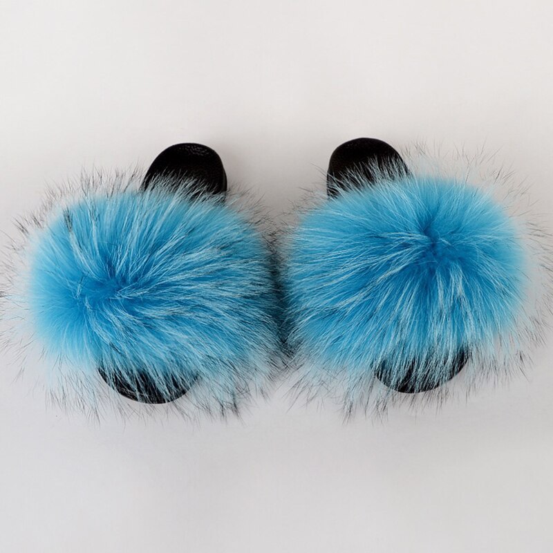 WW | Echte Fell Rutschen Sandalen Hausschuhe Flip Flops