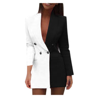 WW | Zweifarbiger Blazer-Kleid