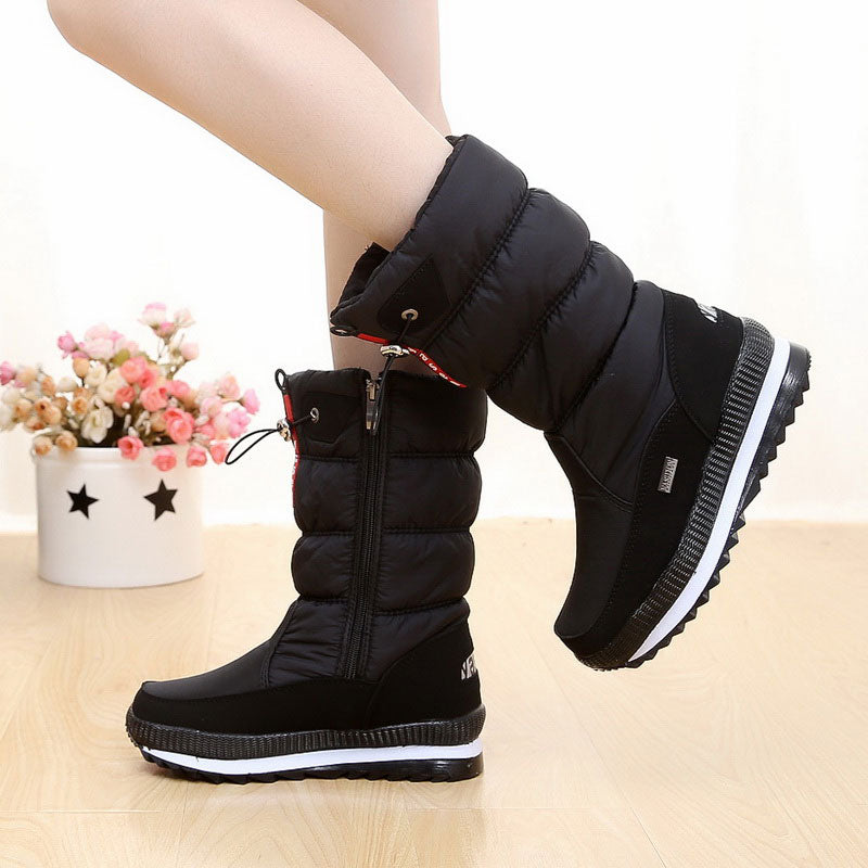 W&W Mode - Gefütterte Winter-Schneestiefel, Rutschfest & Wasserdicht