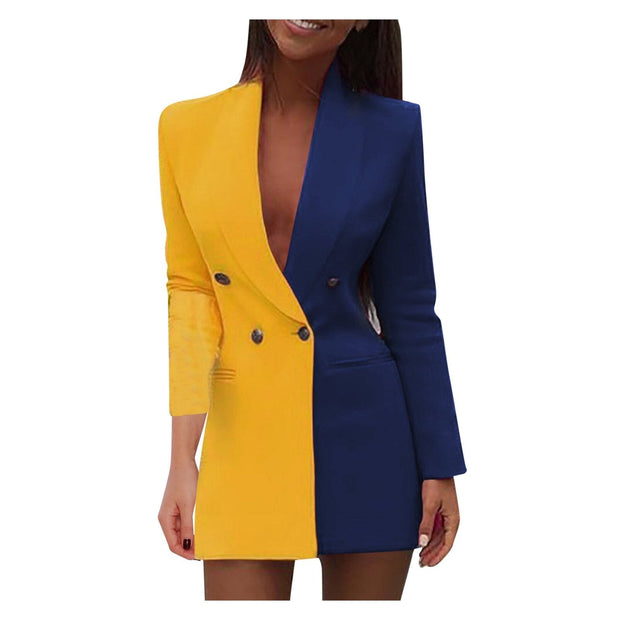 WW | Zweifarbiger Blazer-Kleid