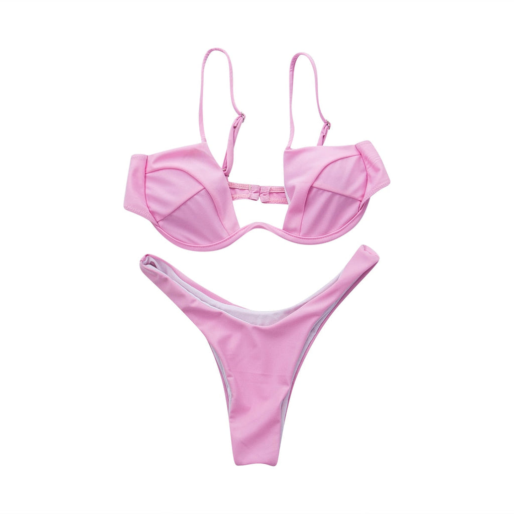 WW | Bandage brasilianische Bikinis einfarbig
