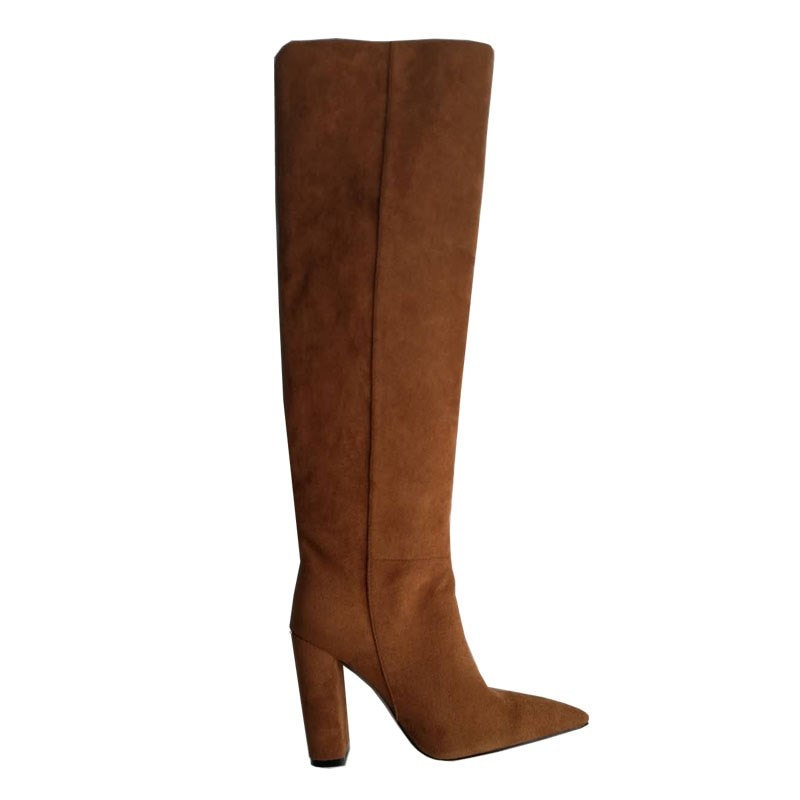 WW | Stiefel Cowboy Wildleder Lang Absatz