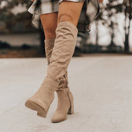 WW - Hochhackige Kniestiefel Für Frauen