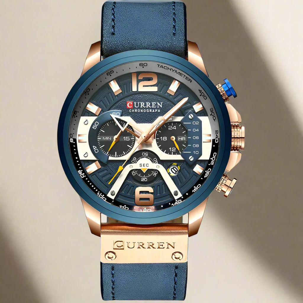 WW | Luxus Militär Leder Uhr Für Herren