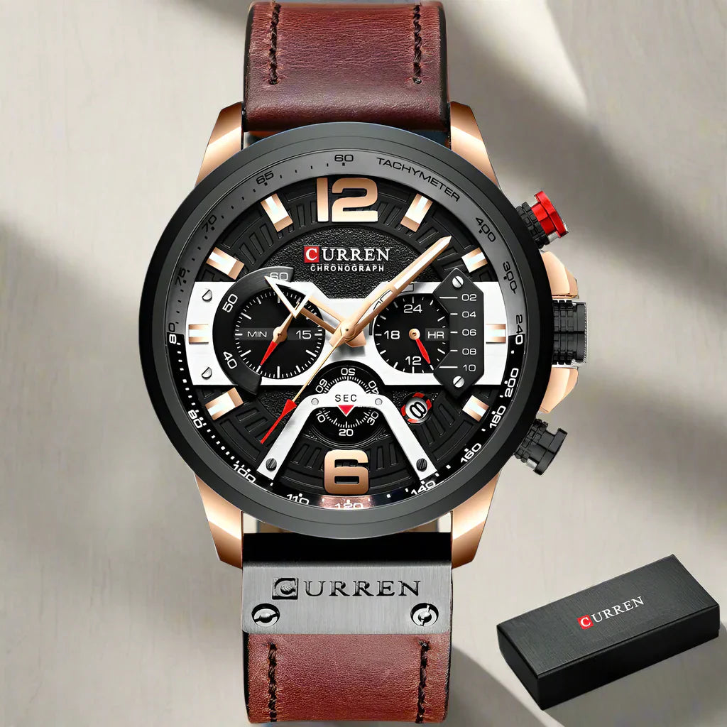 WW | Luxus Militär Leder Uhr Für Herren