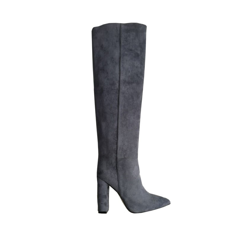 WW | Stiefel Cowboy Wildleder Lang Absatz