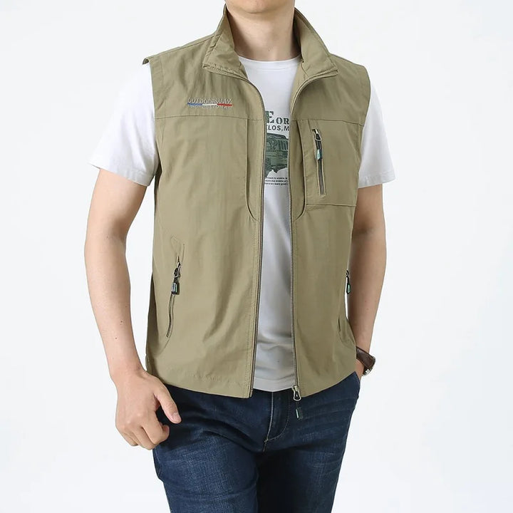 W&W Mode | Stilvolle Leichte Zwischenjacke Als Weste Für Herren Mit Kragen