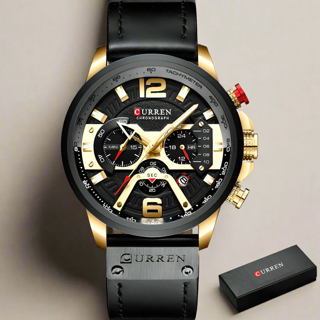 WW | Luxus Militär Leder Uhr Für Herren