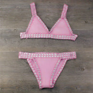 WW | Sexy Bikinis Sommer Frauen Badeanzug Handgehäkeltes Bikini-Set Badebekleidung Strand Badeanzug Biquini Frau Monokini