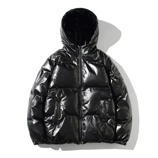 WW | Winddichte Metallische Winter-Pufferjacke