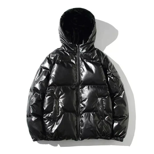 W&W Mode | Winddichte Metallische Winter-Pufferjacke