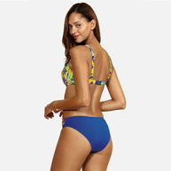 WW - Florales Blaues Bikini-Set