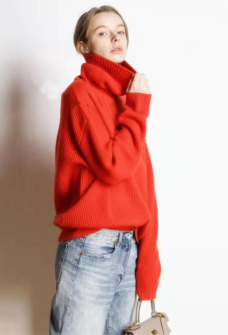 WW - Lockere Und Lässige Rollkragenpullover