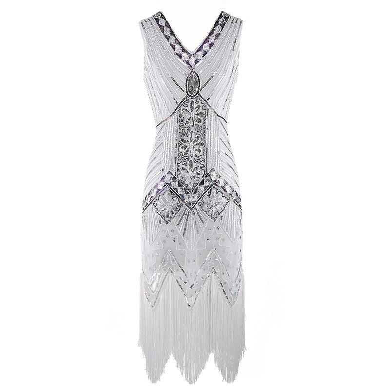 WW | Gatsby Kleid Groß Weiß