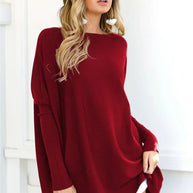 WW - Damen Oversized Rundhalsausschnitt Pullover