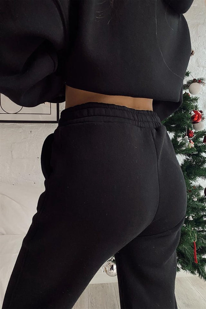 W&W Mode Kuschelige Damen-Set mit Hoodie und Sweatpants | Bequeme Pullover-Sweatshirts