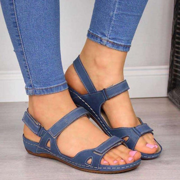 WW | Bliss Clark Orthopädische Sommersandalen mit Klettverschluss für Frauen