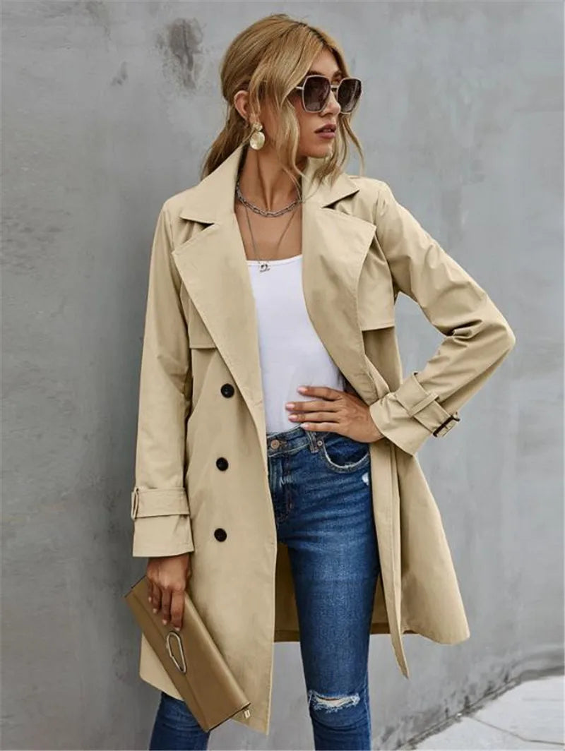 W&W Mode und Winter Trenchcoat Jacke Damen
