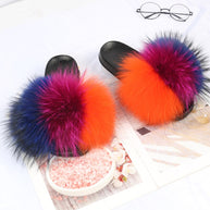 WW | Echte Fell Rutschen Sandalen Hausschuhe Flip Flops