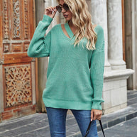 WW Chic V Neck lässiger Oversize Pullover
