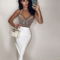WW - Bodycon Kleid mit Perlen