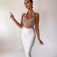 WW - Bodycon Kleid mit Perlen