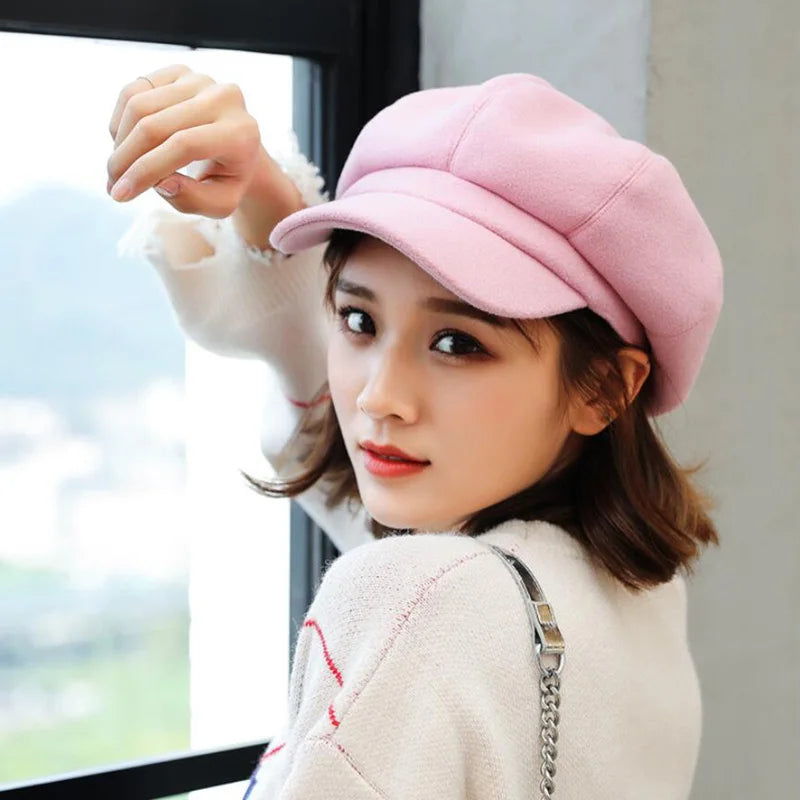 WW | Elegante Damen Newsboy Cap Für Jede Saison