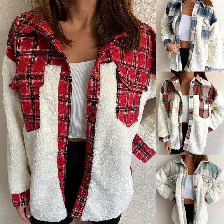 W&W Mode | Wolle Lammkarierte Jacke