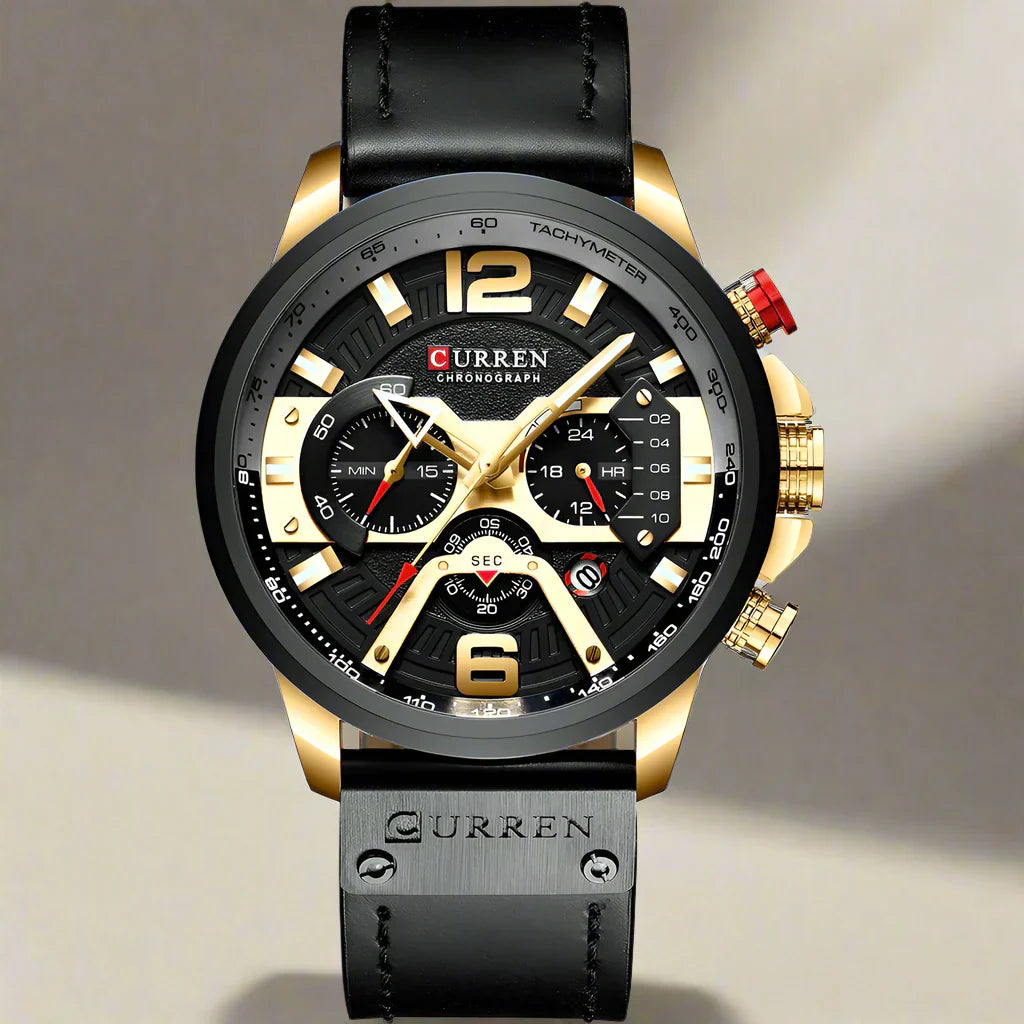 WW | Luxus Militär Leder Uhr Für Herren