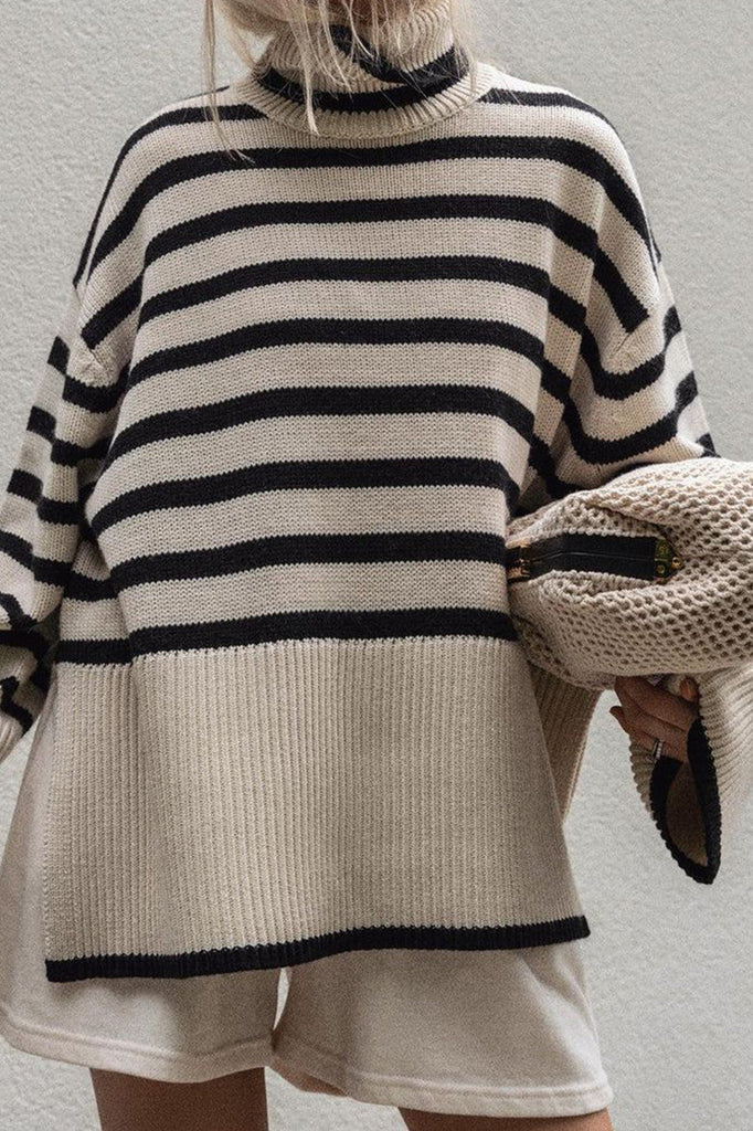 WOLFF High Street Stripes Rollkragenpullover