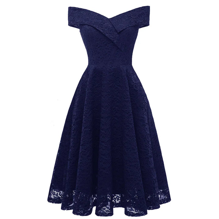 W&W Mode | Schulterfreies, Formelles Midikleid Mit Plissee