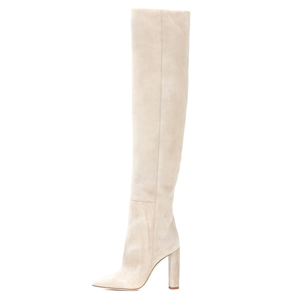 WW | Stiefel Cowboy Wildleder Lang Absatz