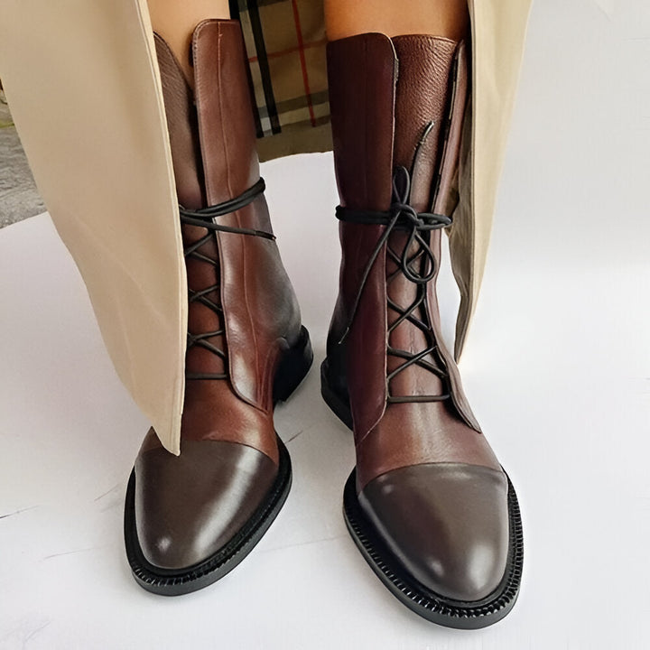 W&W Mode | Elegante Lederstiefel Mit Absatz