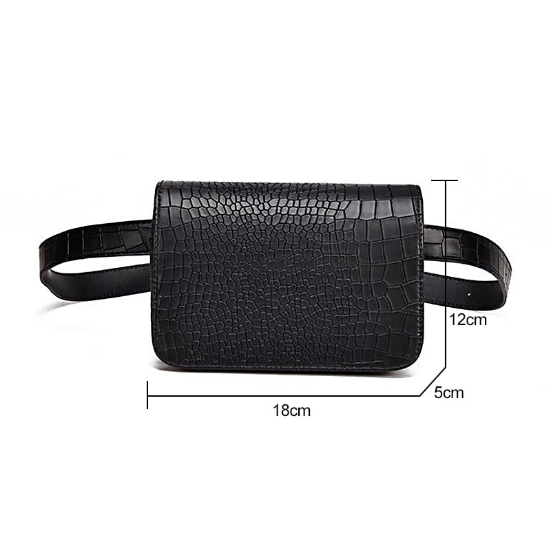 W&W Mode | Alligator-musterte lässige Bauchtasche