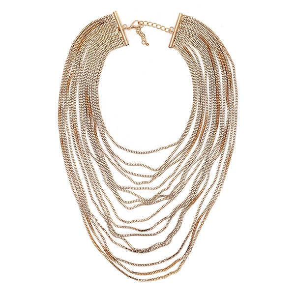 Halskette im Choker-Stil aus Zinklegierung mit geometrischem Design