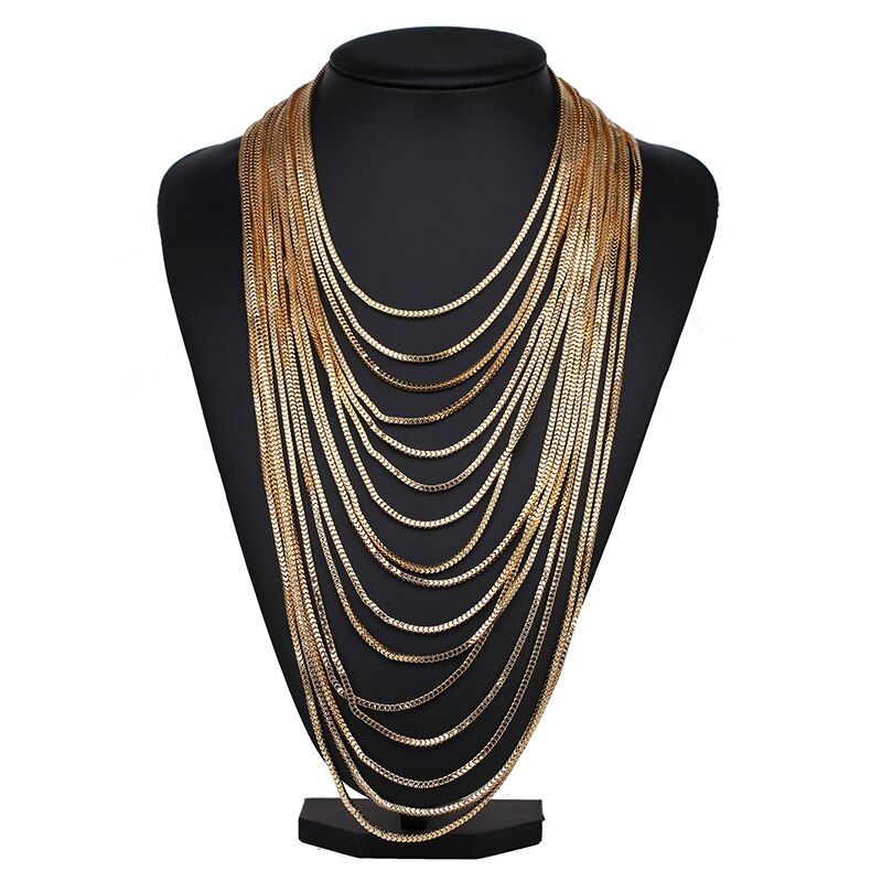 Halskette im Choker-Stil aus Zinklegierung mit geometrischem Design