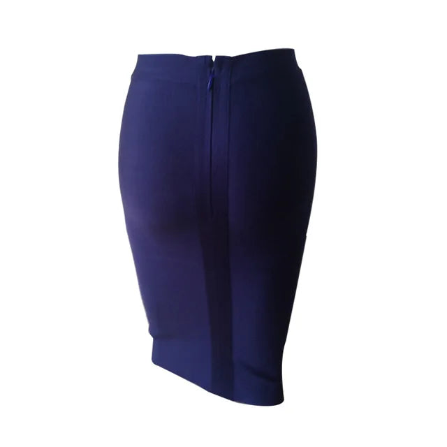 WW | Großhandel Frauen Sommer Mode Sexy Schwarz Blau Orange Rot Beige Bandage Rock Designer A-Linie Bleistiftrock Faldas 60Cm