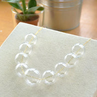 WW | Französisch Elegantes Mehrfarbiges Klar 9 Glas Blasen Perlen Halskette Frauen Stil Aussage Perle Kugel Damen Bijoux
