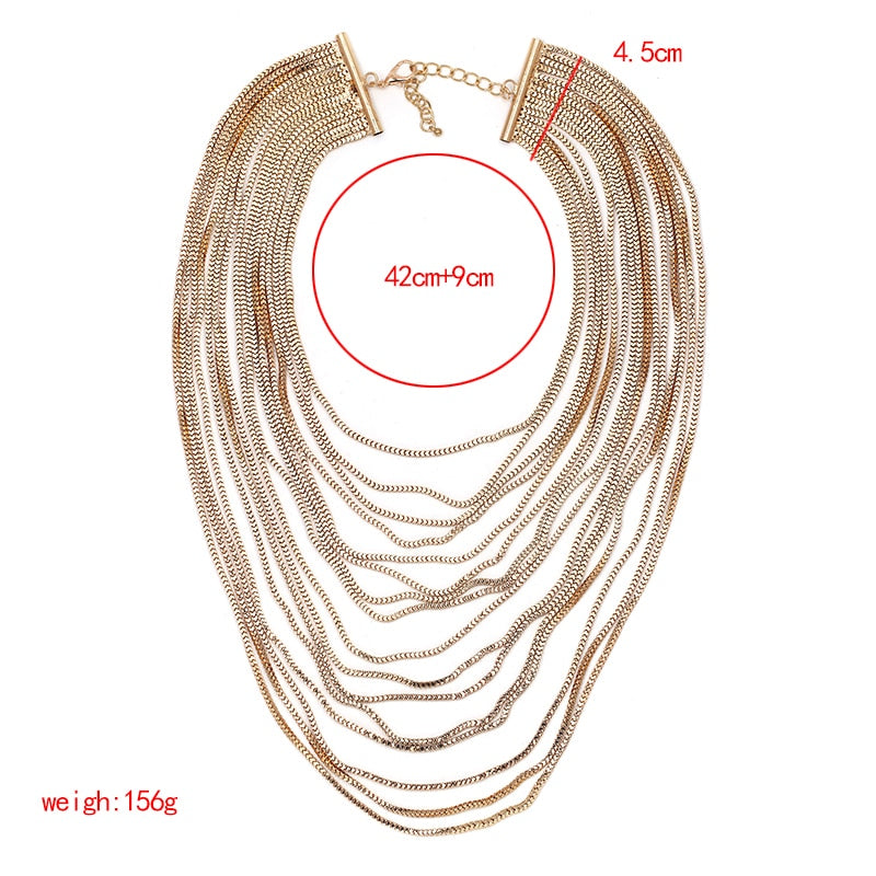 Halskette im Choker-Stil aus Zinklegierung mit geometrischem Design