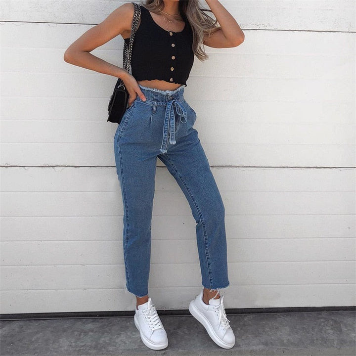 W&W Mode High-Waist Jeans | Figurbetonte Stretch-Jeans in Schwarz