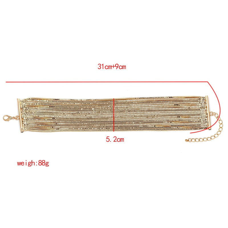 Halskette im Choker-Stil aus Zinklegierung mit geometrischem Design