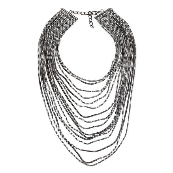 Halskette im Choker-Stil aus Zinklegierung mit geometrischem Design
