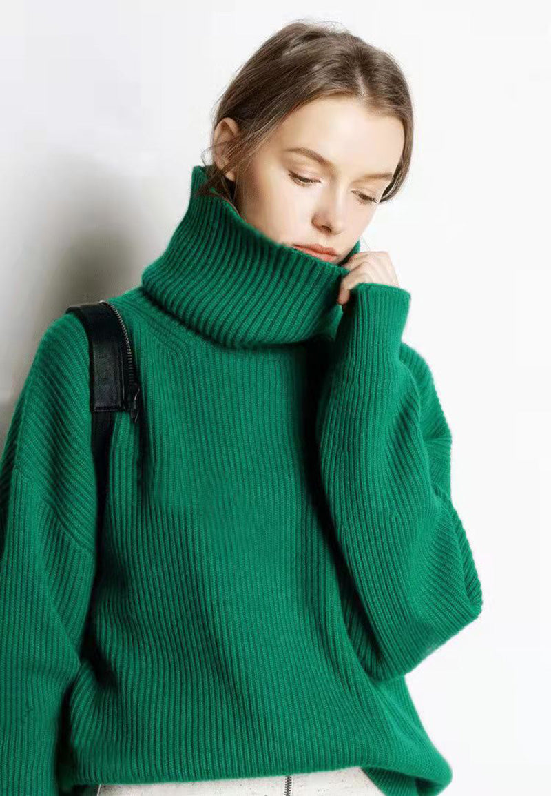 WW - Lockere Und Lässige Rollkragenpullover